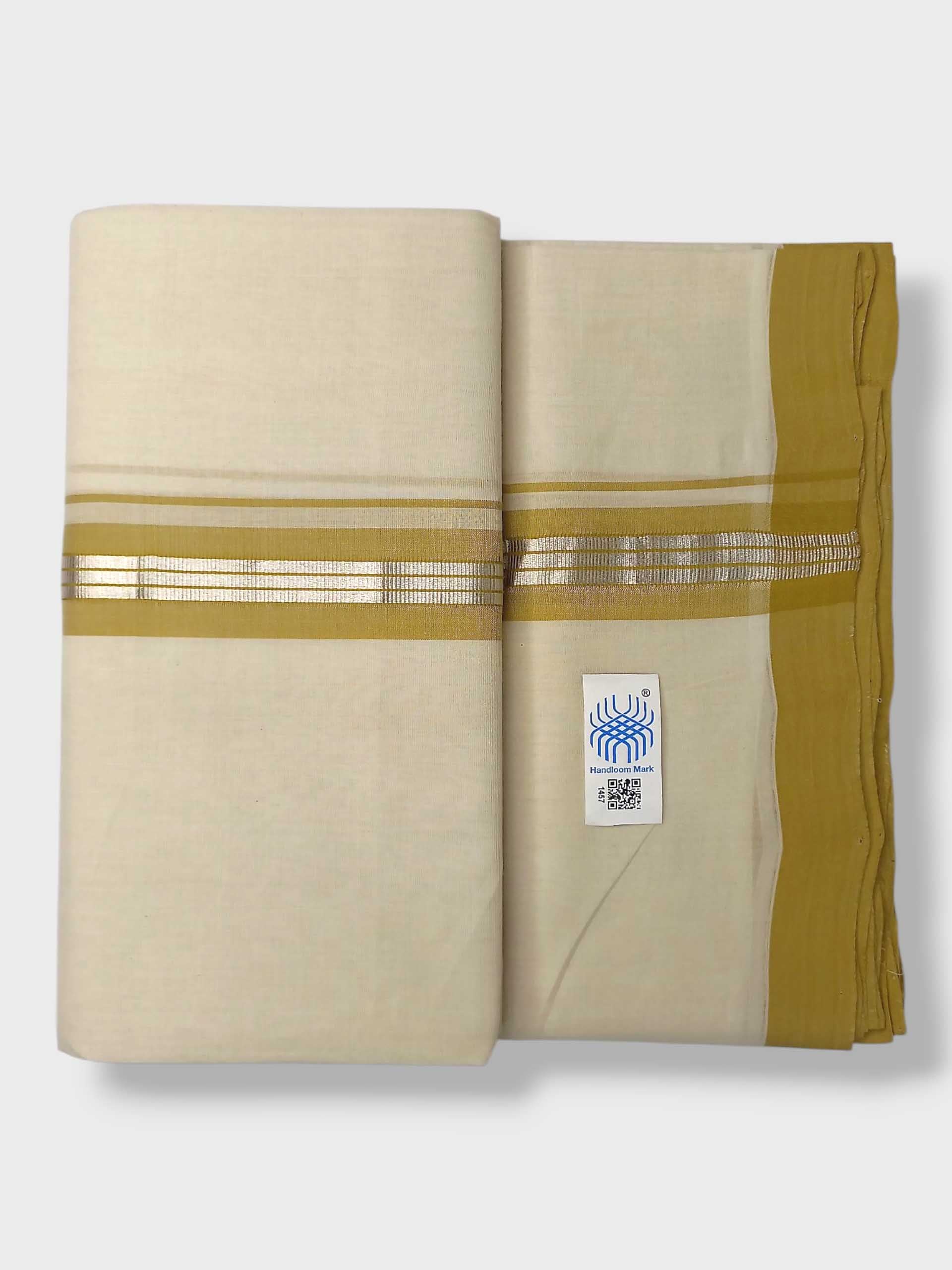 Kerala Balaramapuram Pure Cotton Handloom Mundu/Dhoti