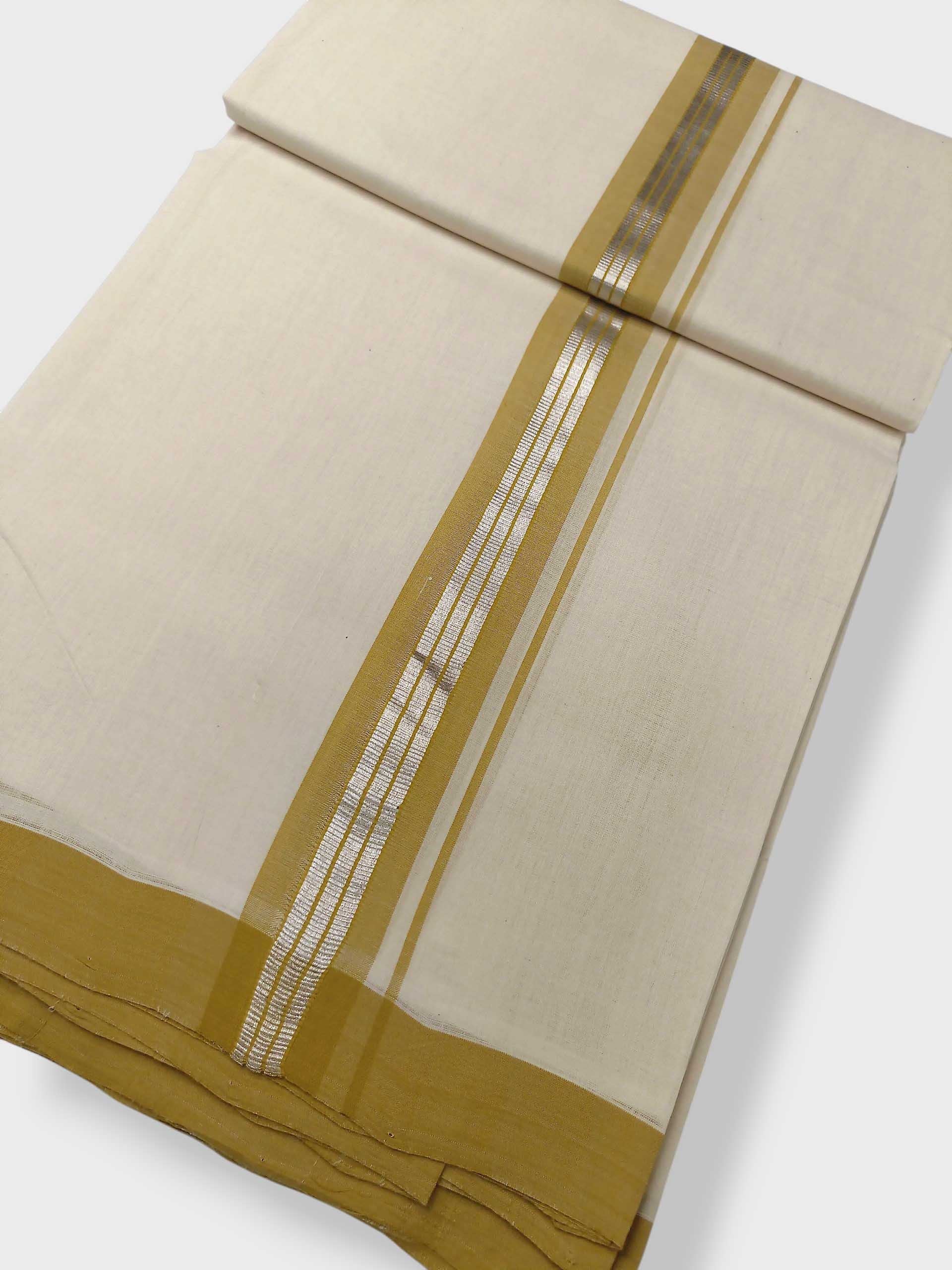 Kerala Balaramapuram Pure Cotton Handloom Mundu/Dhoti