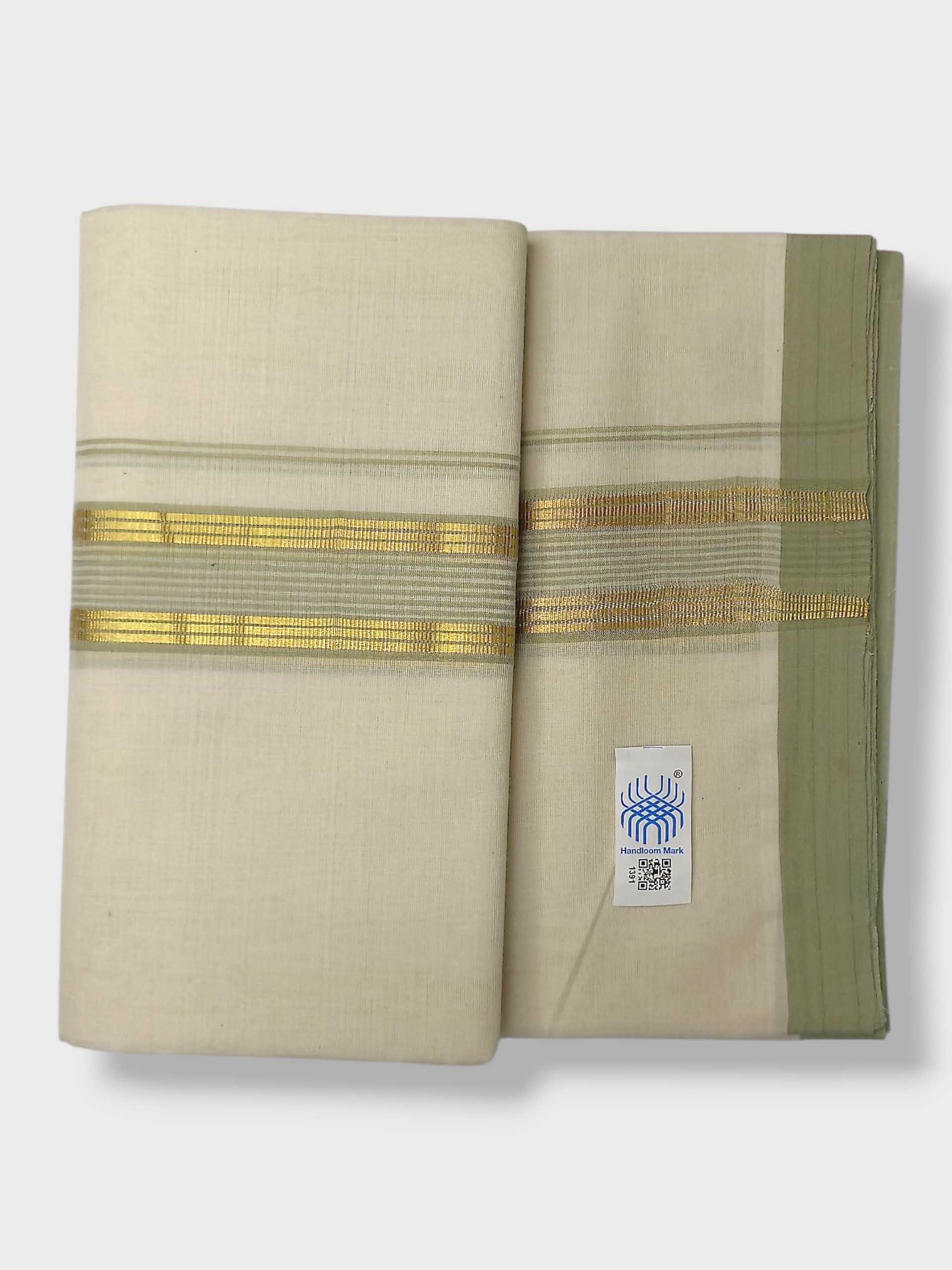 Kerala Balaramapuram Pure Cotton Handloom Mundu/Dhoti