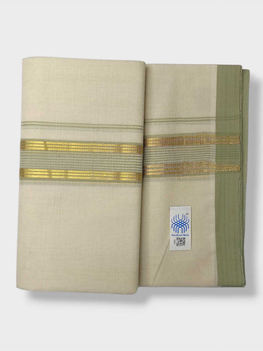 Kerala Balaramapuram Pure Cotton Handloom Mundu/Dhoti