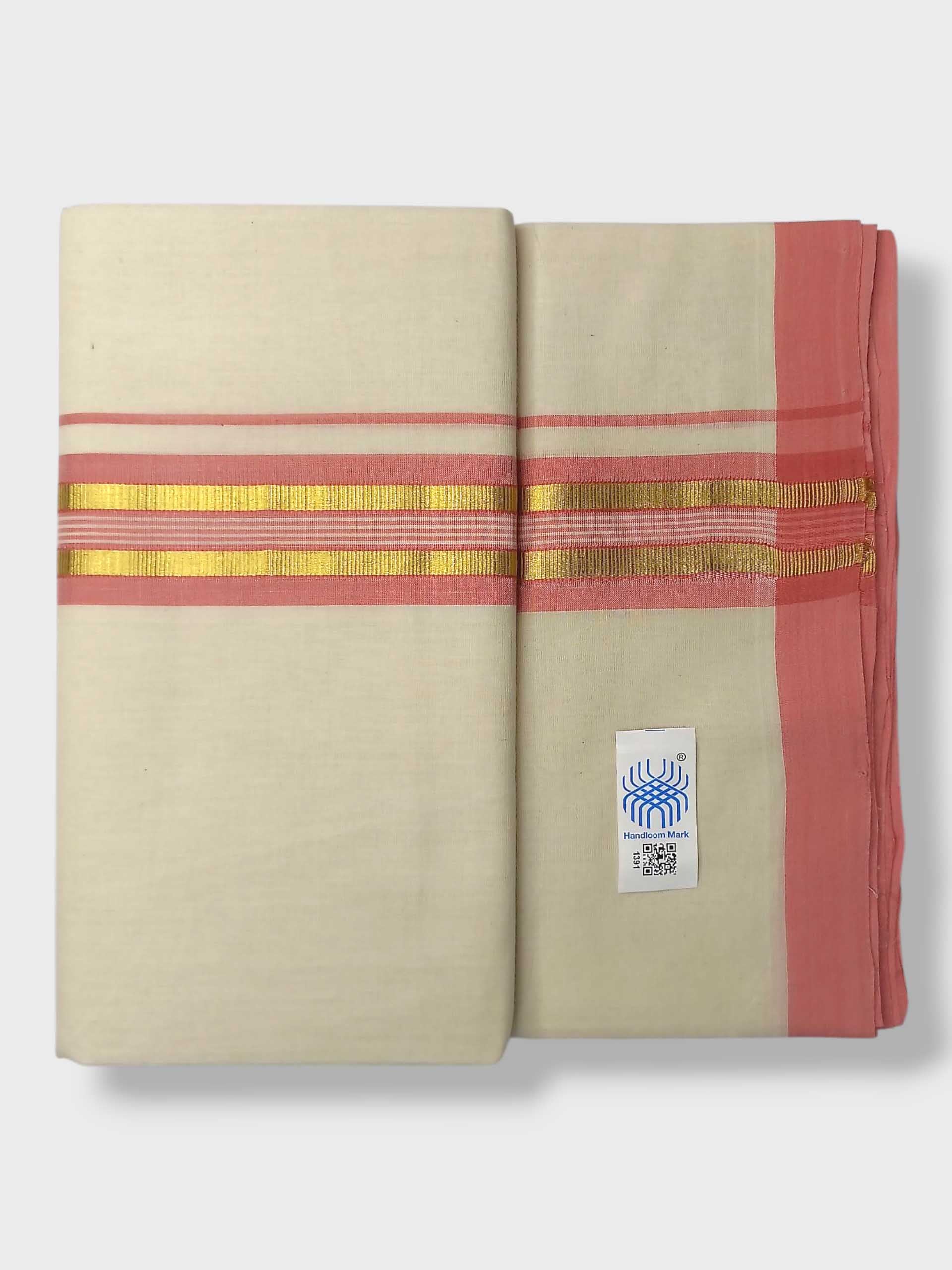 Kerala Balaramapuram Pure Cotton Handloom Mundu/Dhoti