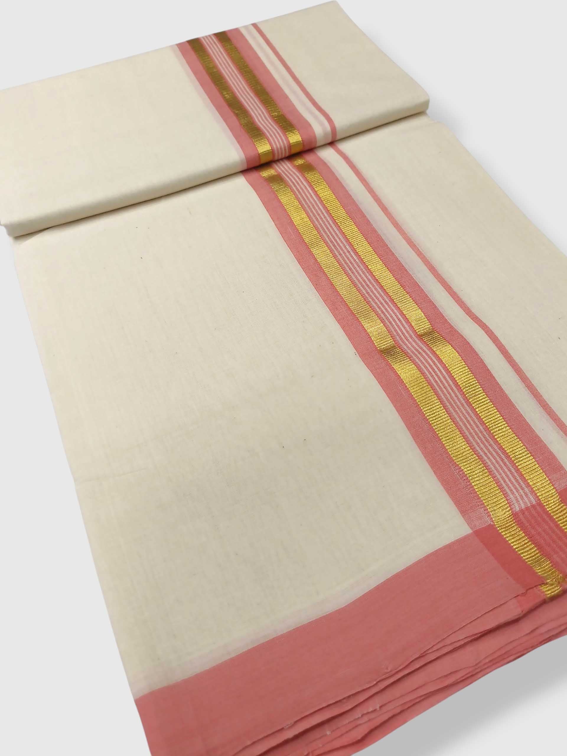 Kerala Balaramapuram Pure Cotton Handloom Mundu/Dhoti