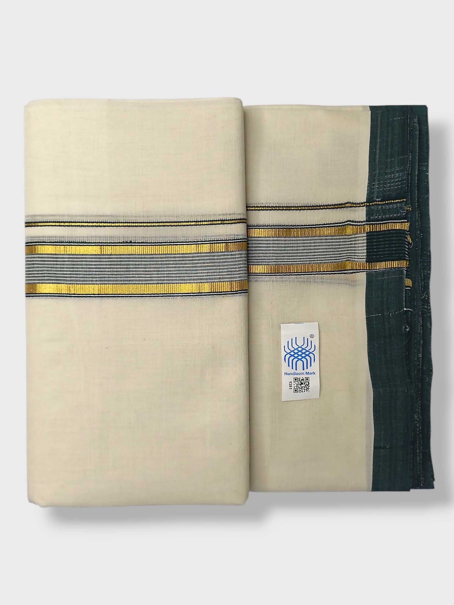 Kerala Balaramapuram Pure Cotton Handloom Mundu/Dhoti