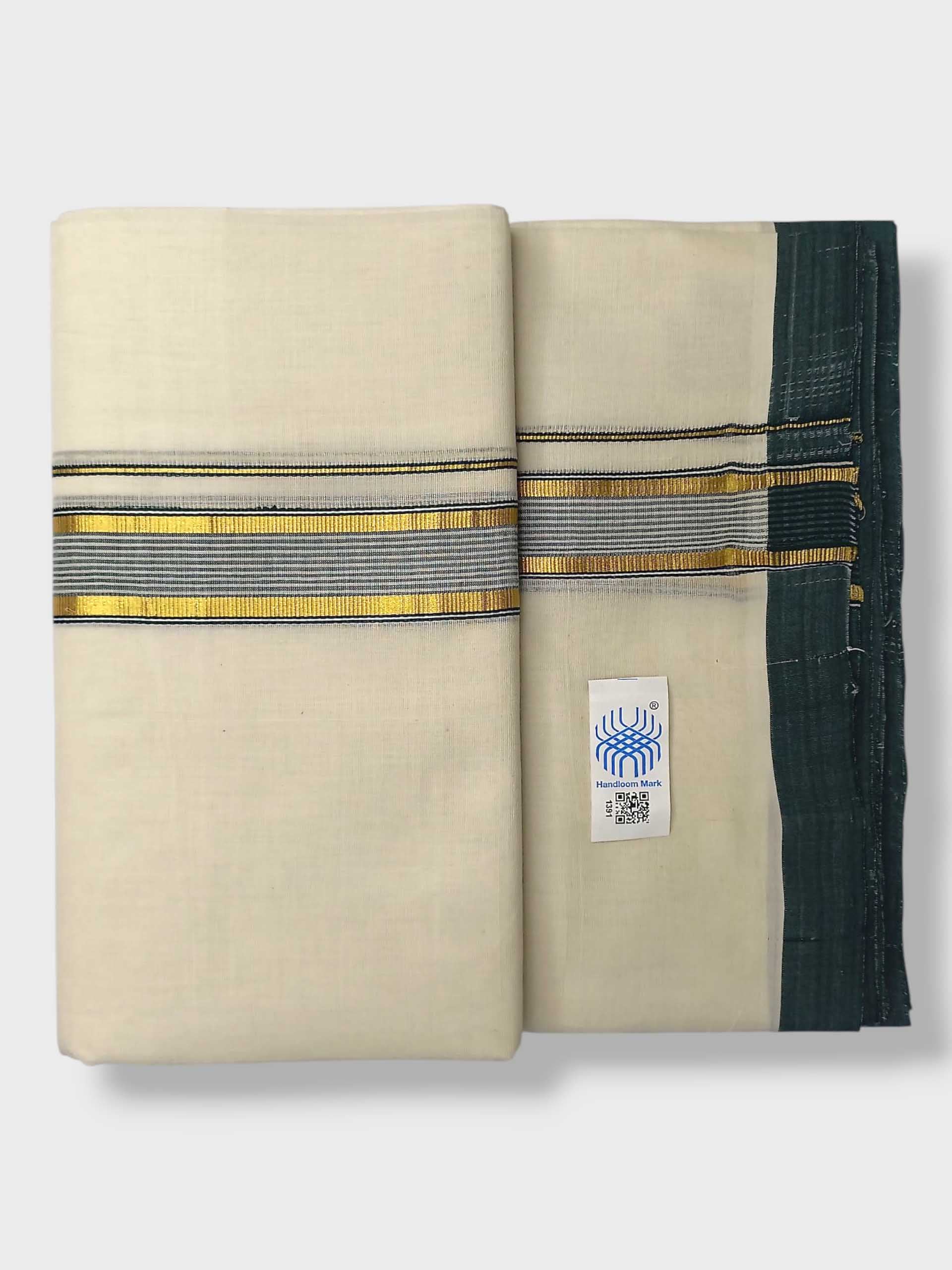 Kerala Balaramapuram Pure Cotton Handloom Mundu/Dhoti