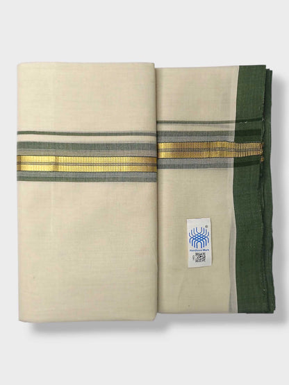 Kerala Balaramapuram Pure Cotton Handloom Mundu/Dhoti