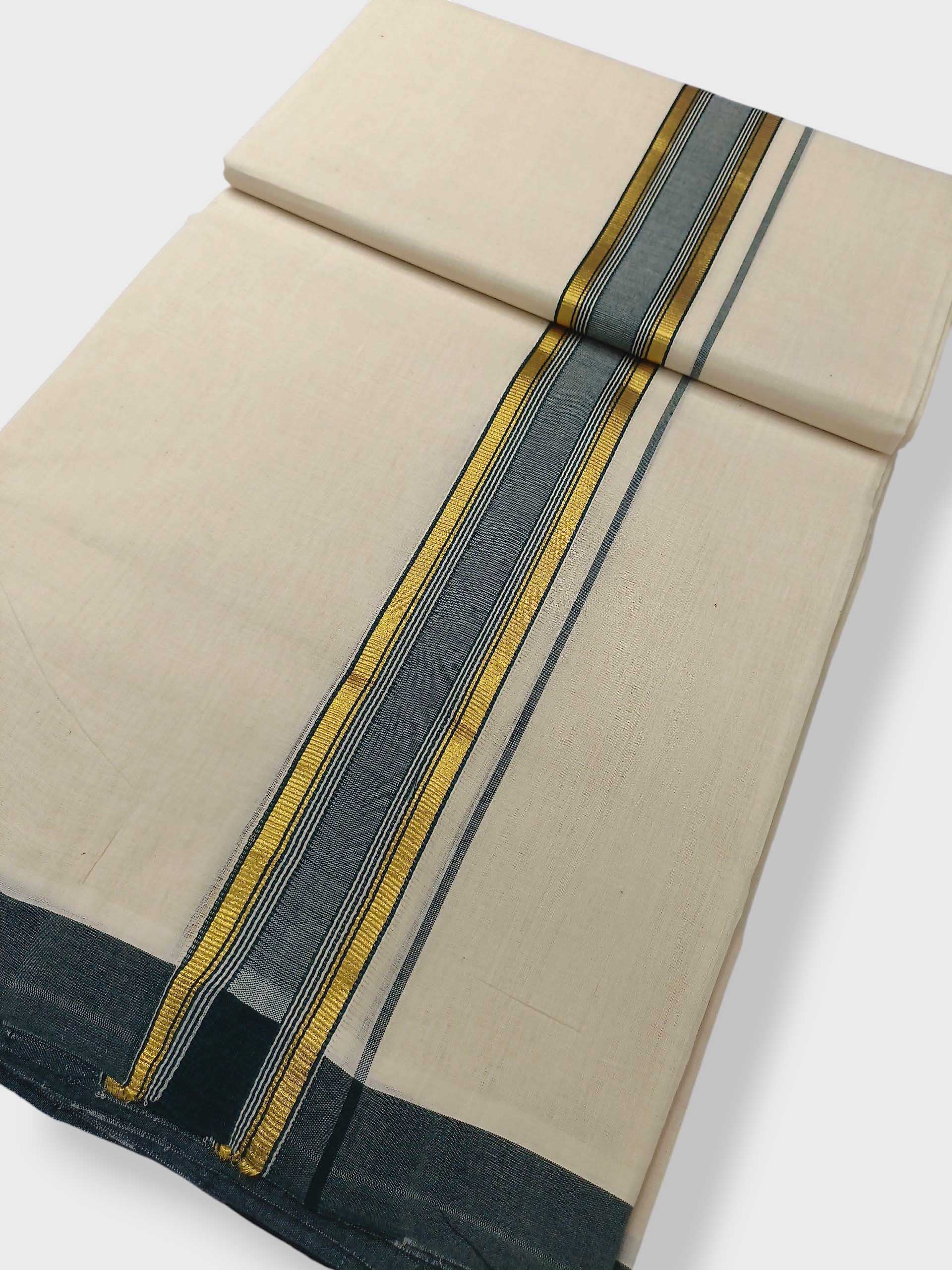 Kerala Balaramapuram Pure Cotton Handloom Mundu/Dhoti