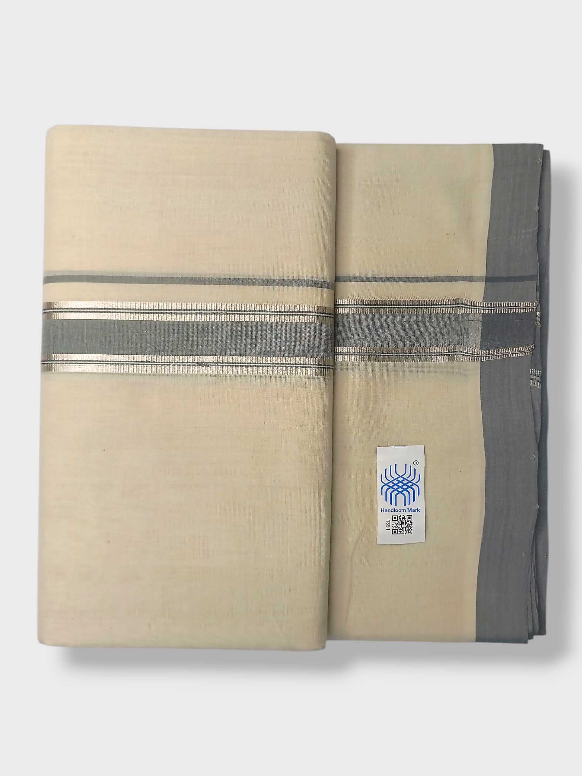 Kerala Balaramapuram Pure Cotton Handloom Mundu/Dhoti