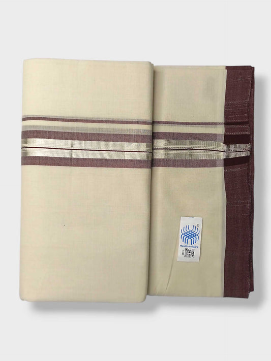 Kerala Balaramapuram Pure Cotton Handloom Mundu/Dhoti