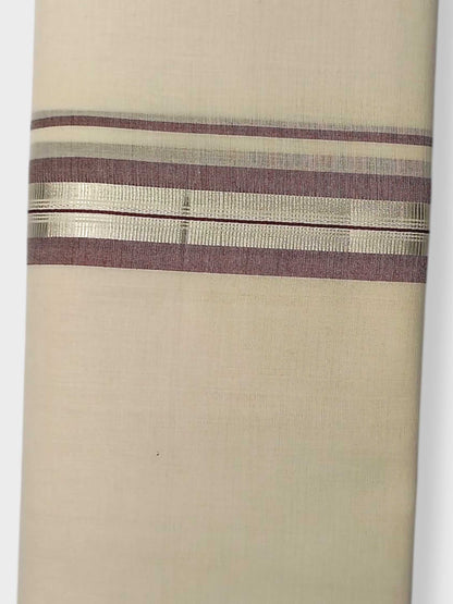 Kerala Balaramapuram Pure Cotton Handloom Mundu/Dhoti