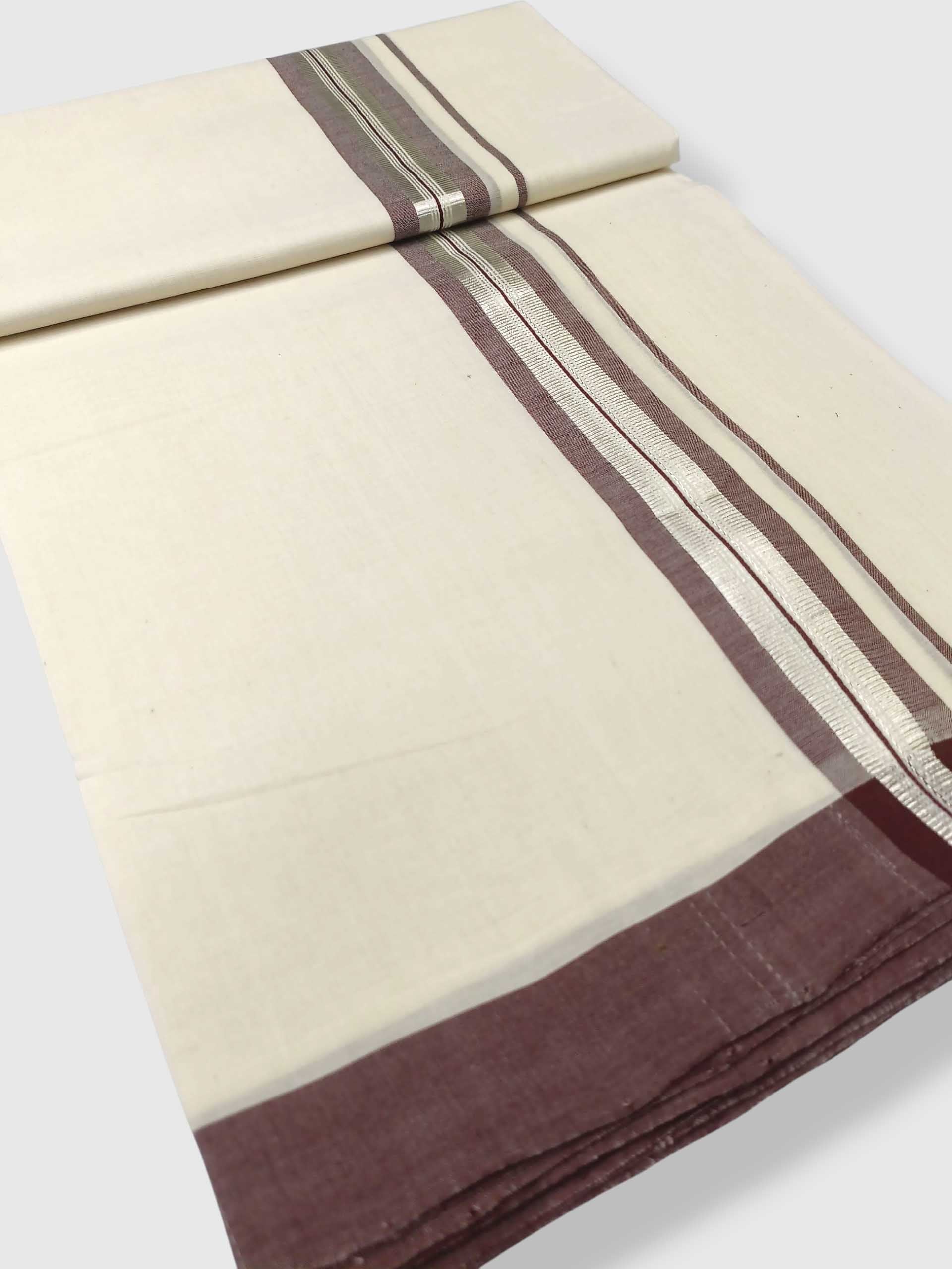 Kerala Balaramapuram Pure Cotton Handloom Mundu/Dhoti