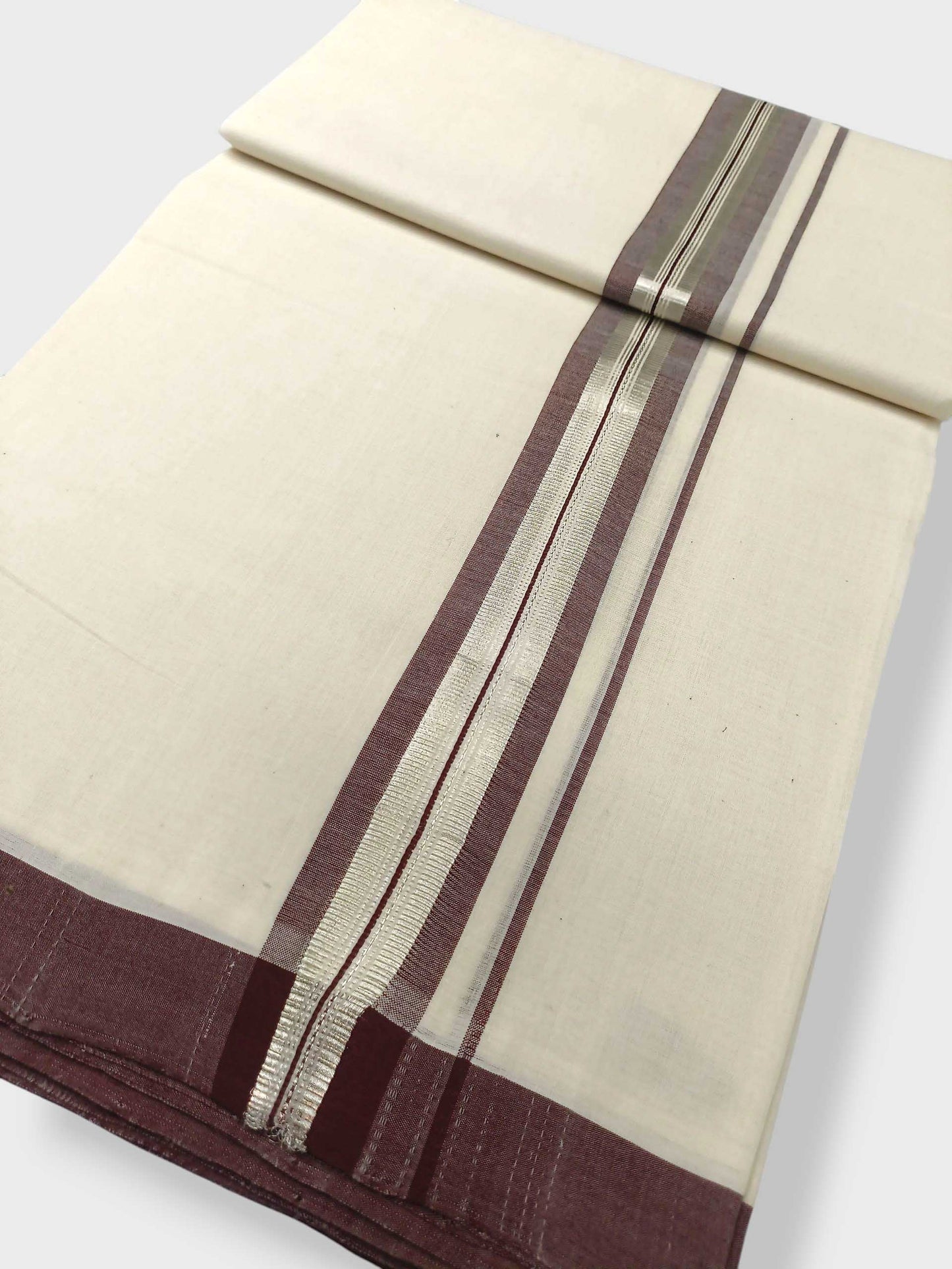 Kerala Balaramapuram Pure Cotton Handloom Mundu/Dhoti