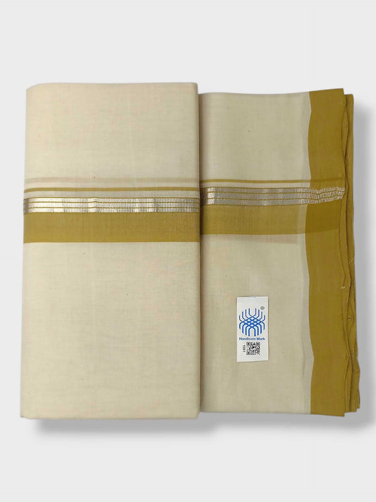 Kerala Balaramapuram Pure Cotton Handloom Mundu/Dhoti