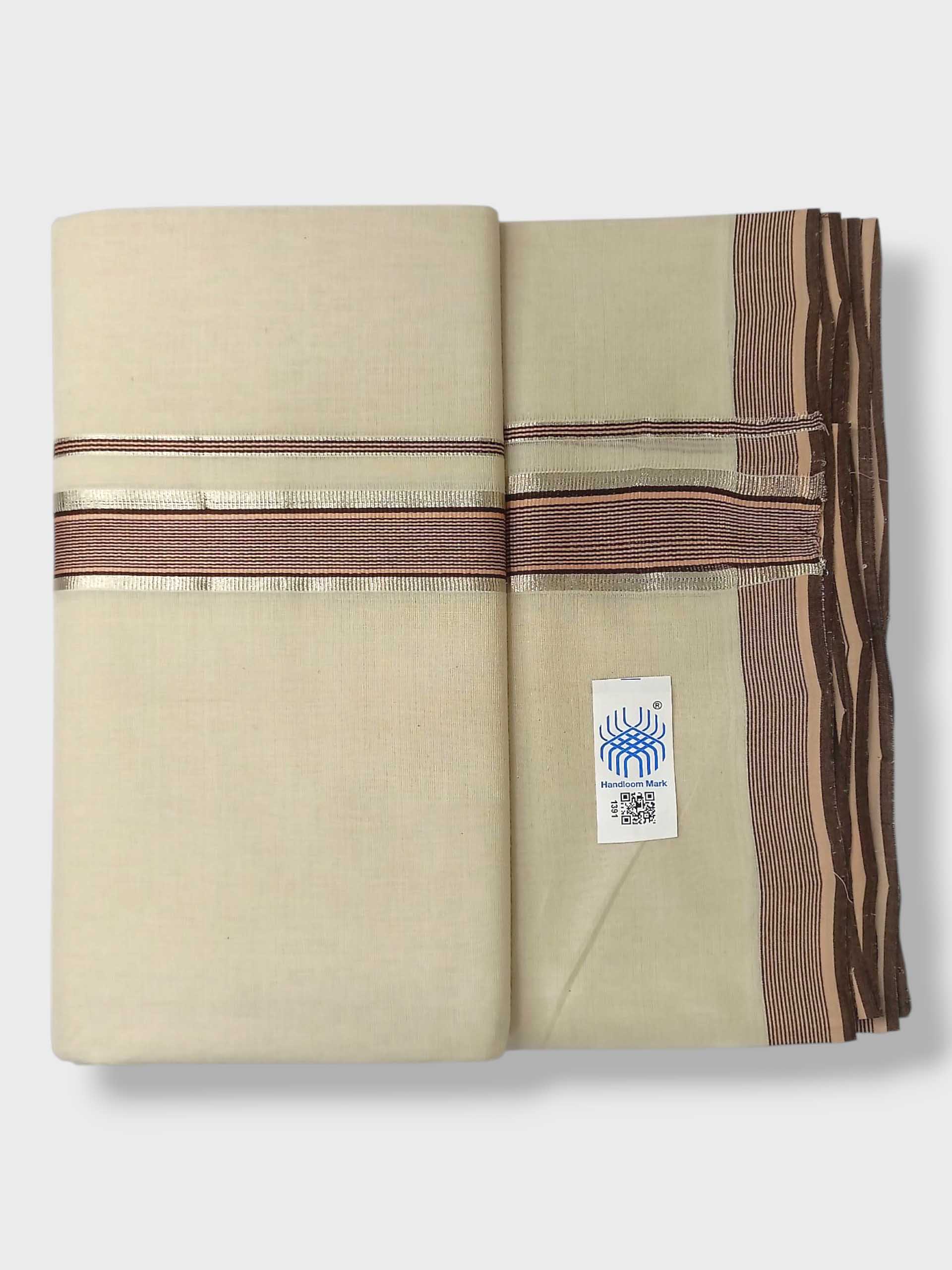 Kerala Balaramapuram Pure Cotton Handloom Mundu/Dhoti