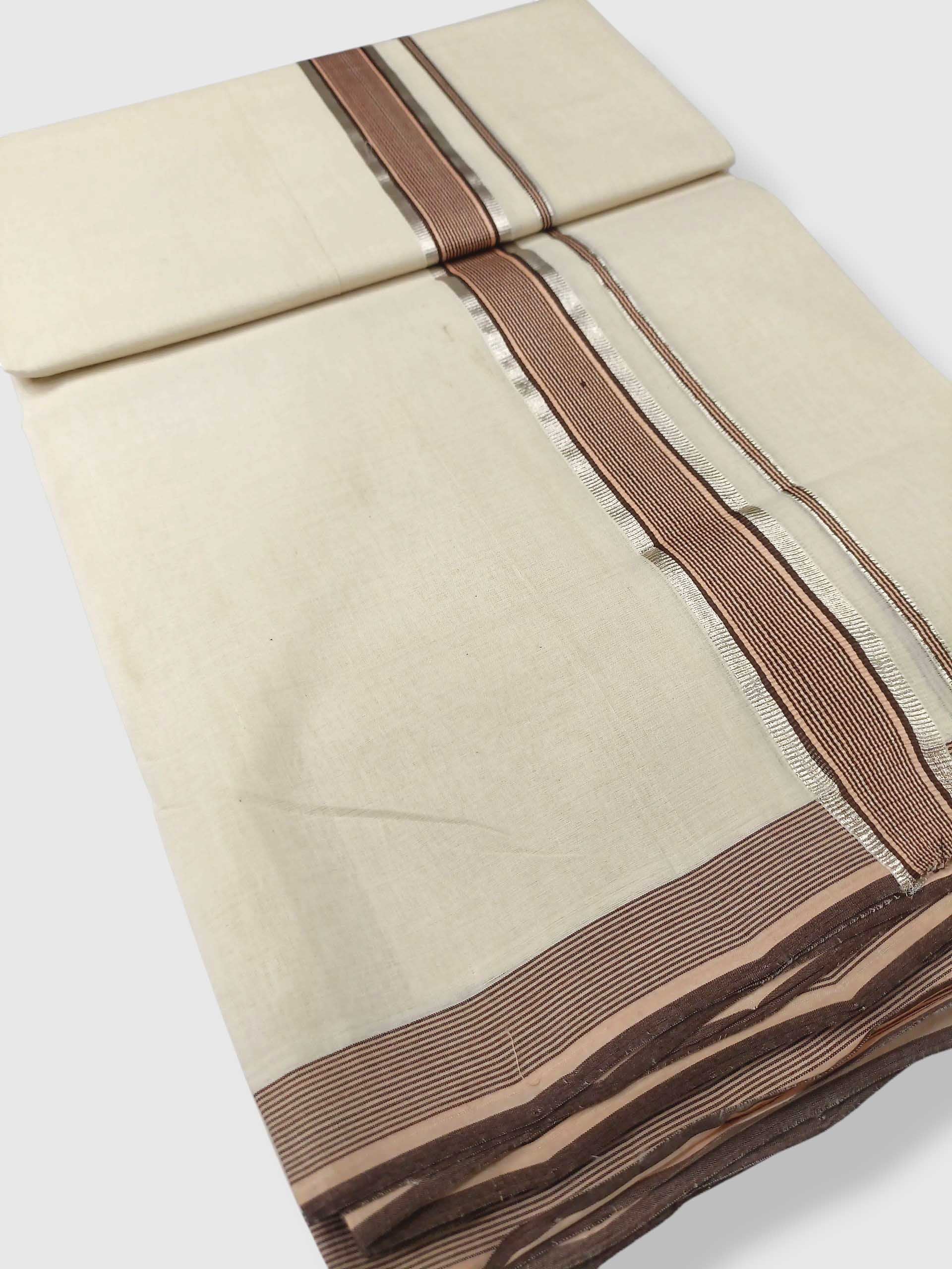 Kerala Balaramapuram Pure Cotton Handloom Mundu/Dhoti