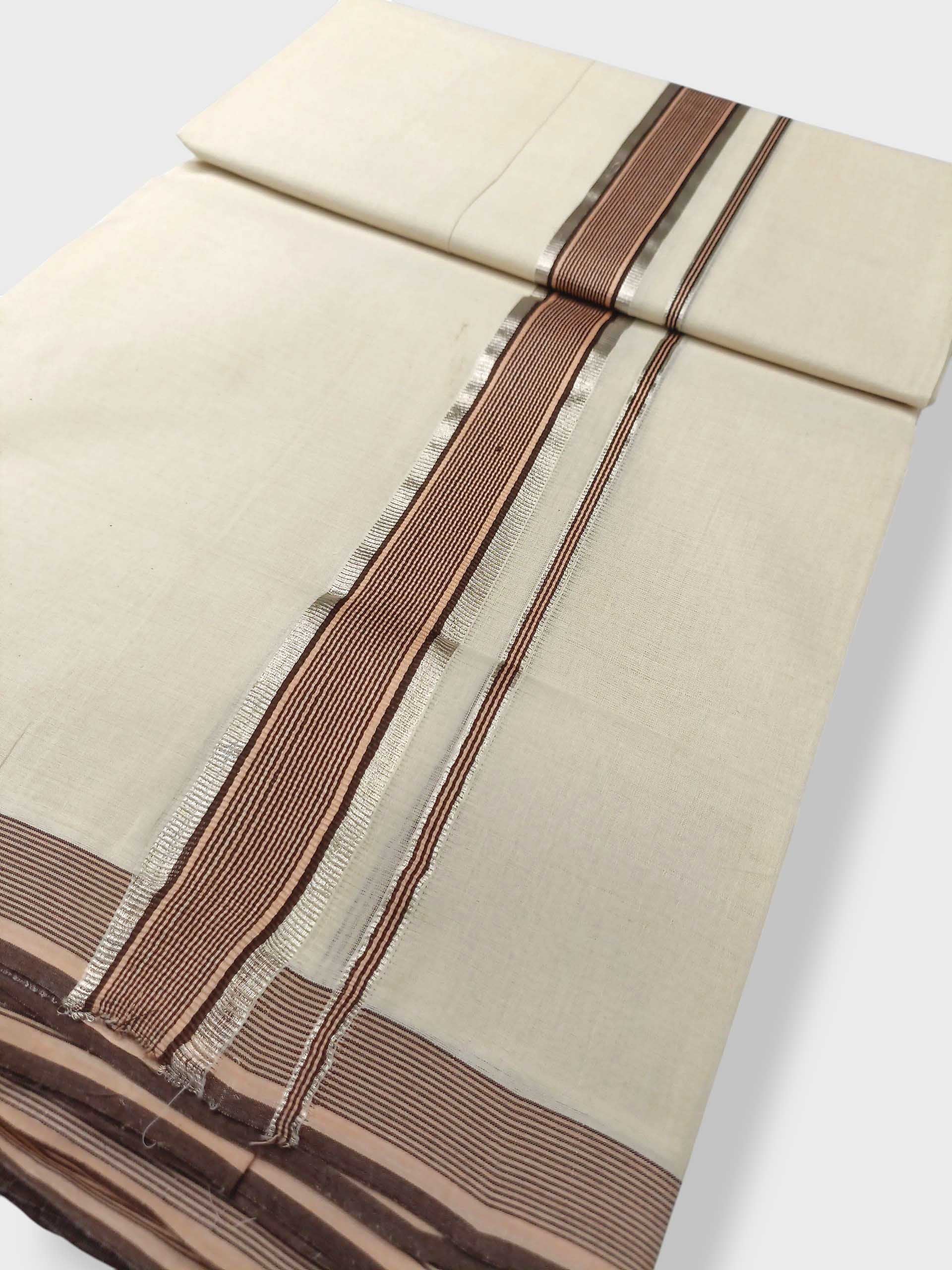 Kerala Balaramapuram Pure Cotton Handloom Mundu/Dhoti
