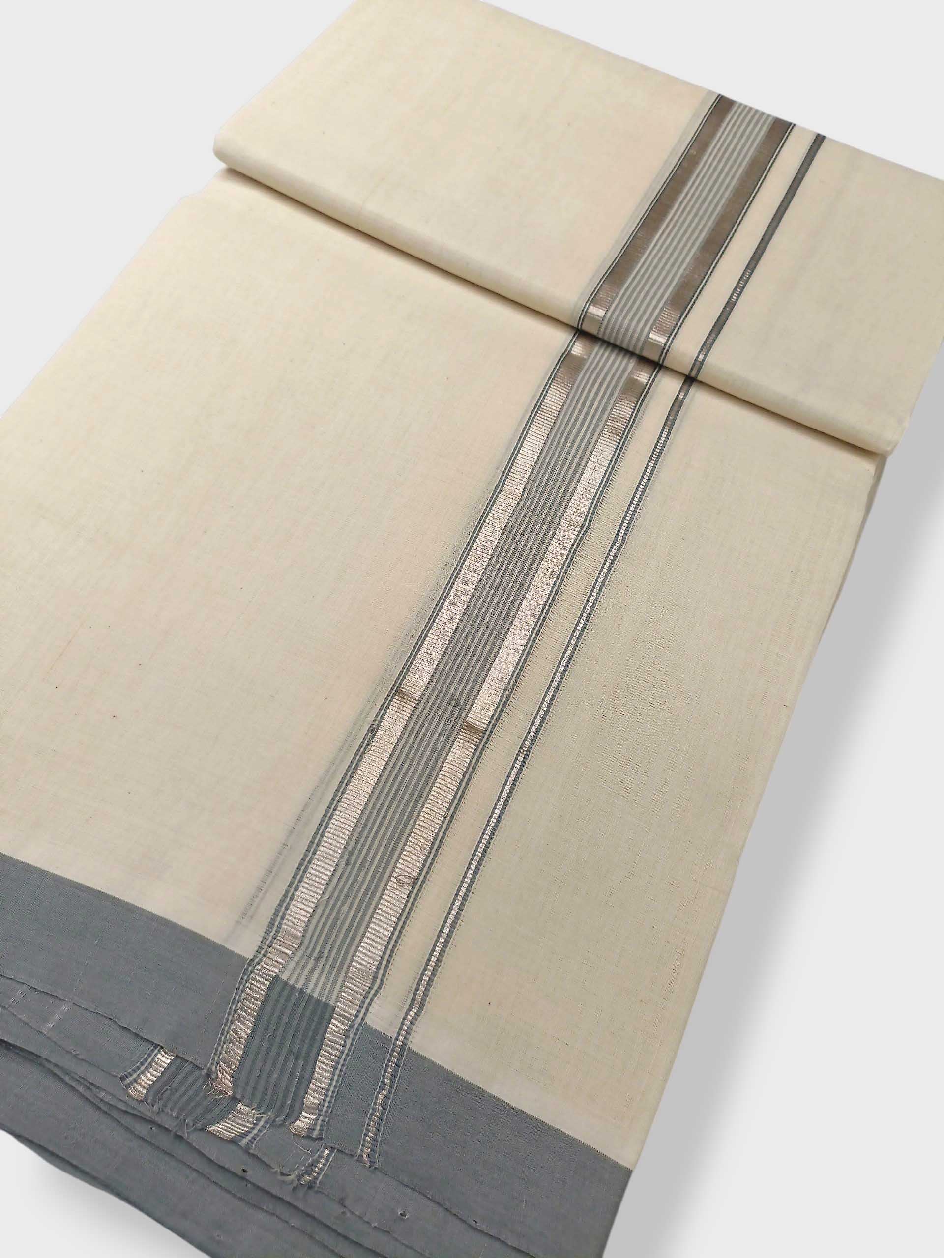 Kerala Balaramapuram Pure Cotton Handloom Mundu/Dhoti
