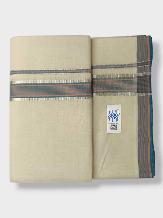 Kerala Balaramapuram Pure Cotton Handloom Mundu/Dhoti