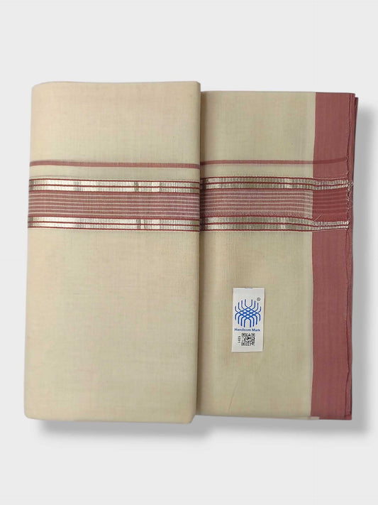 Kerala Balaramapuram Pure Cotton Handloom Mundu/Dhoti