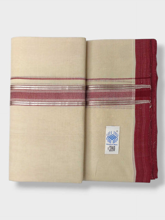 Kerala Balaramapuram Pure Cotton Handloom Mundu/Dhoti