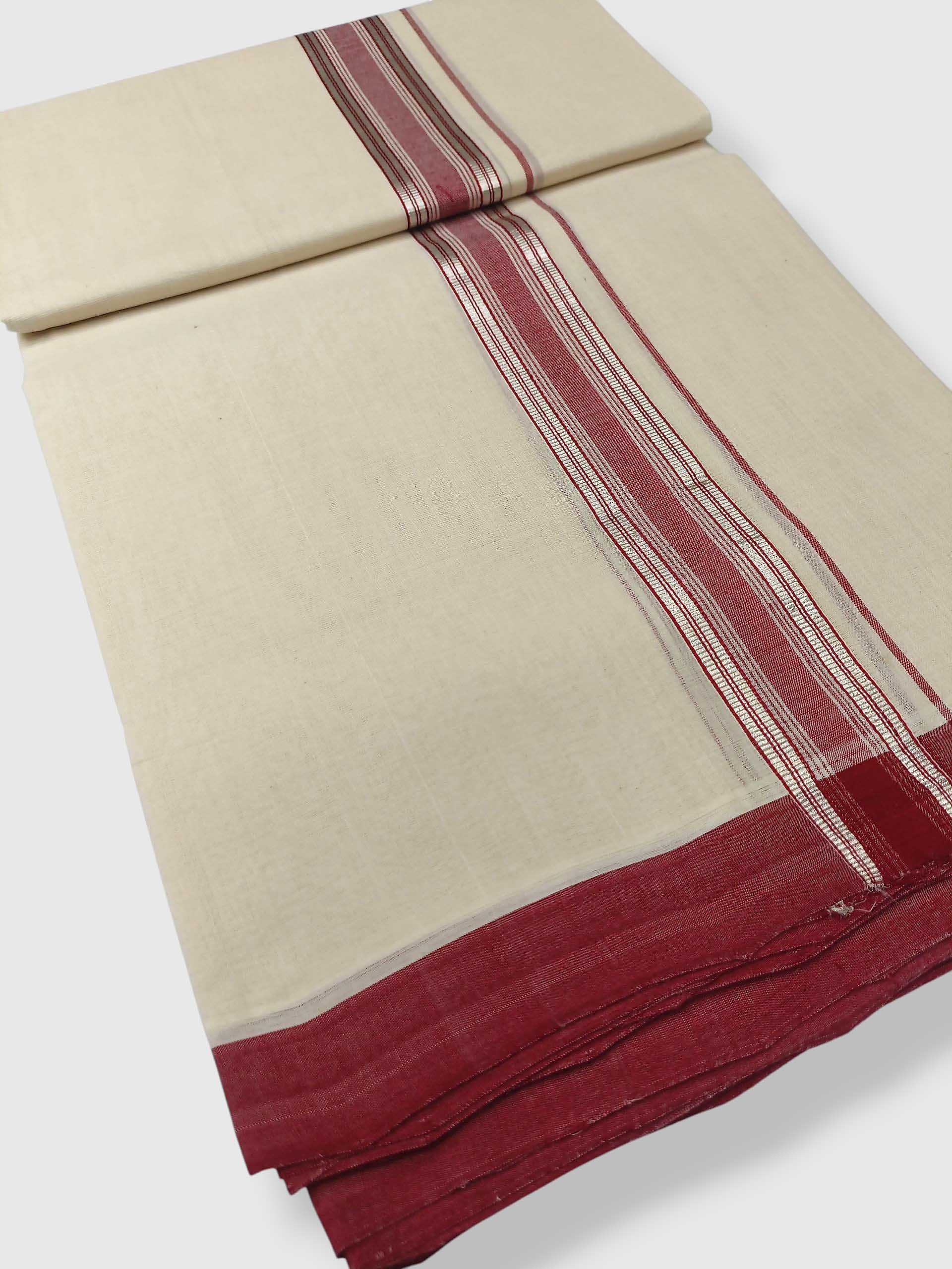 Kerala Balaramapuram Pure Cotton Handloom Mundu/Dhoti