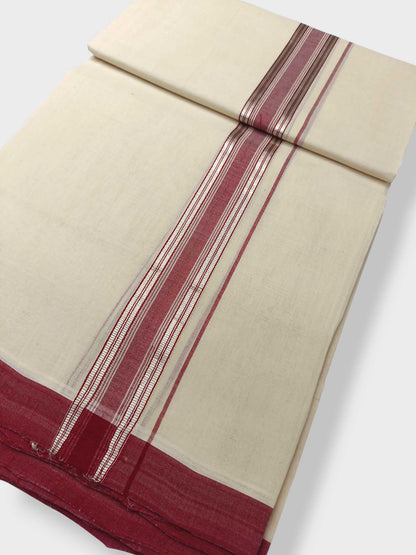 Kerala Balaramapuram Pure Cotton Handloom Mundu/Dhoti