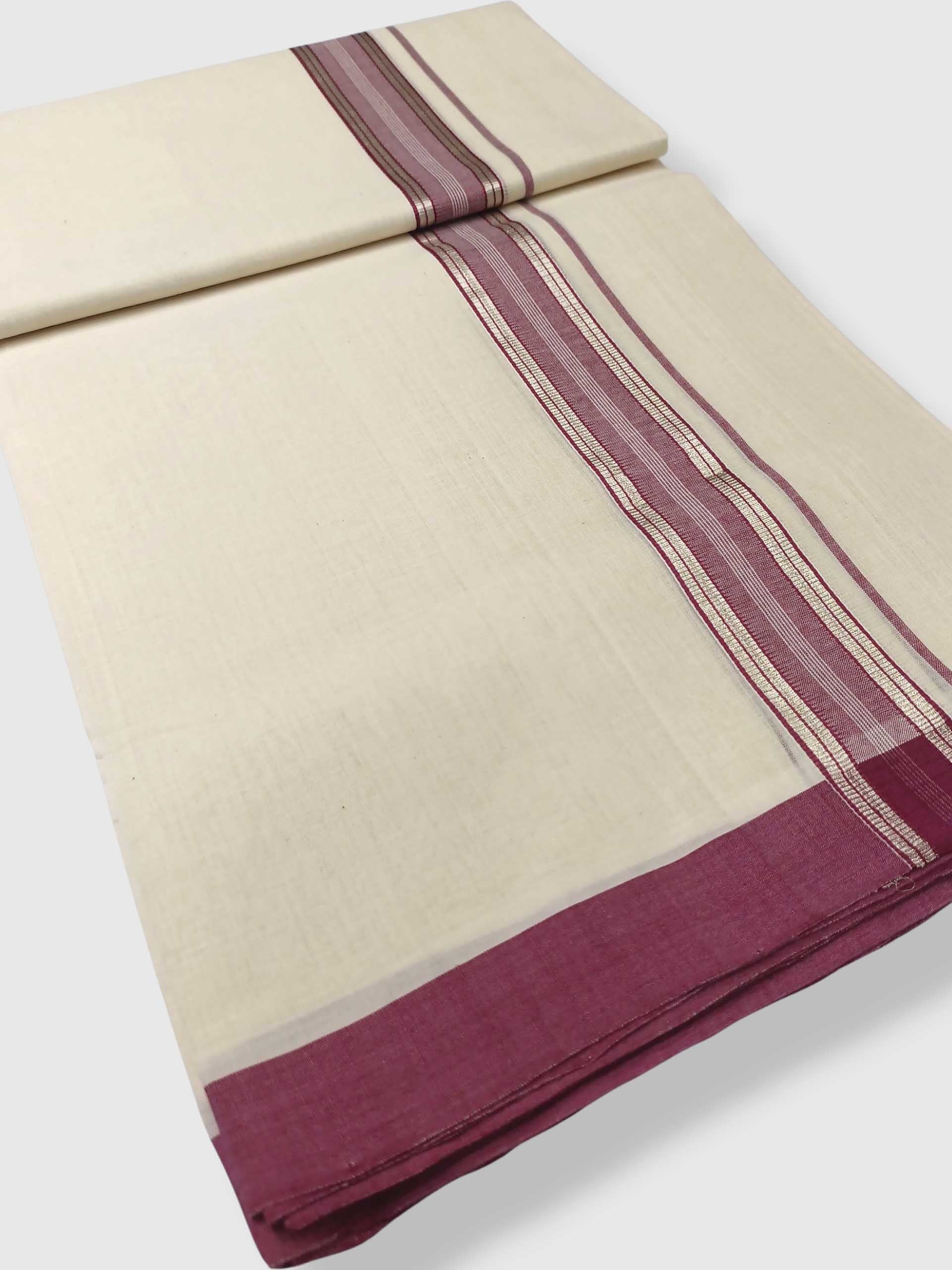 Kerala Balaramapuram Pure Cotton Handloom Mundu/Dhoti