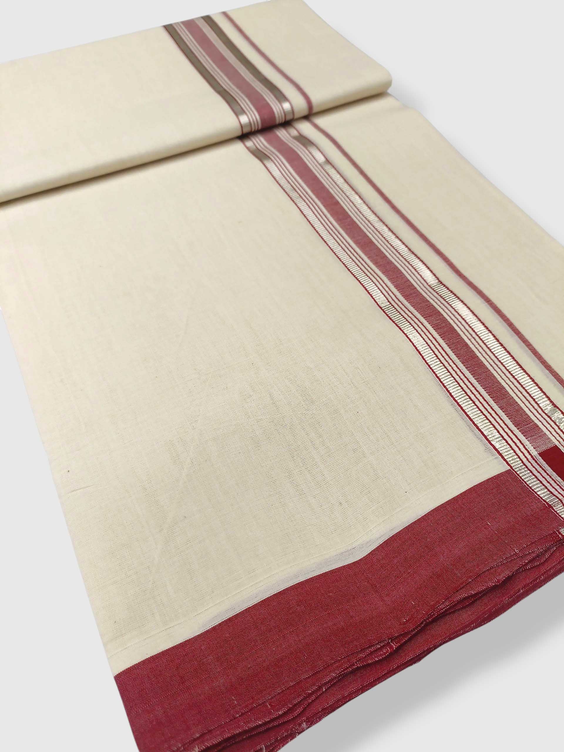 Kerala Balaramapuram Pure Cotton Handloom Mundu/Dhoti