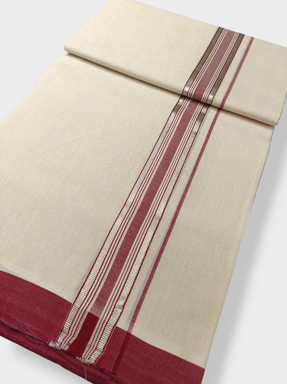 Kerala Balaramapuram Pure Cotton Handloom Mundu/Dhoti