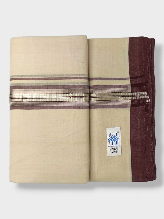 Kerala Balaramapuram Pure Cotton Handloom Mundu/Dhoti