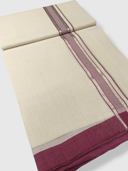 Kerala Balaramapuram Pure Cotton Handloom Mundu/Dhoti