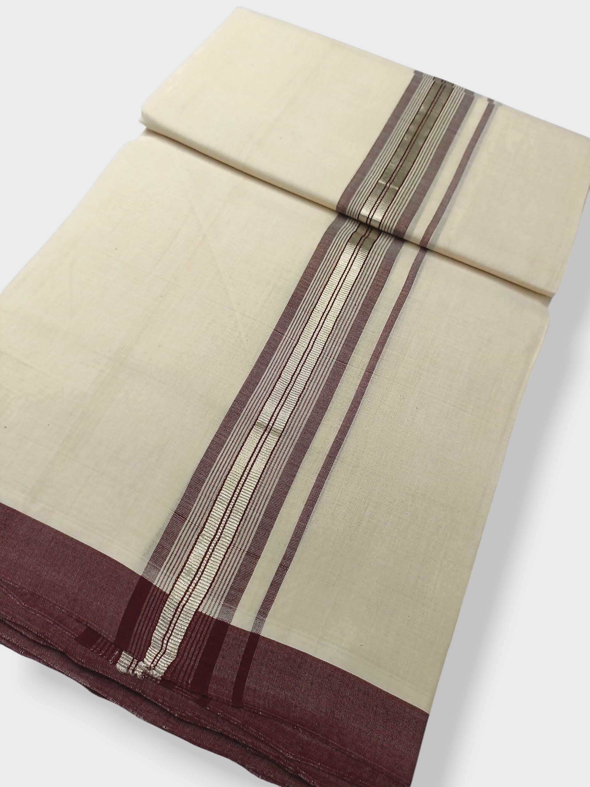 Kerala Balaramapuram Pure Cotton Handloom Mundu/Dhoti