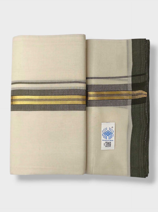 Kerala Balaramapuram Pure Cotton Handloom Mundu/Dhoti