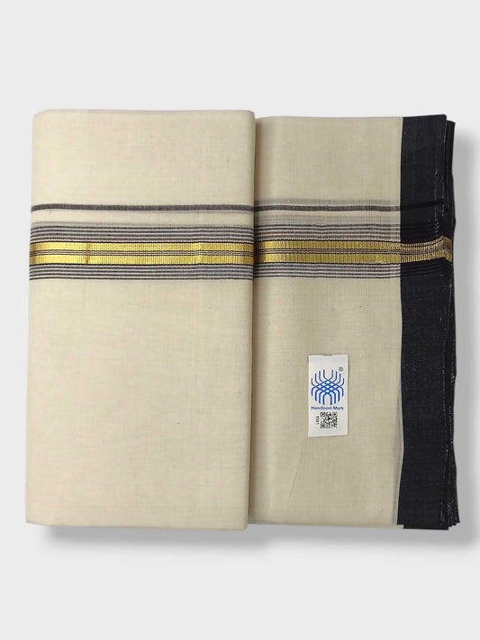 Kerala Balaramapuram Pure Cotton Handloom Mundu/Dhoti