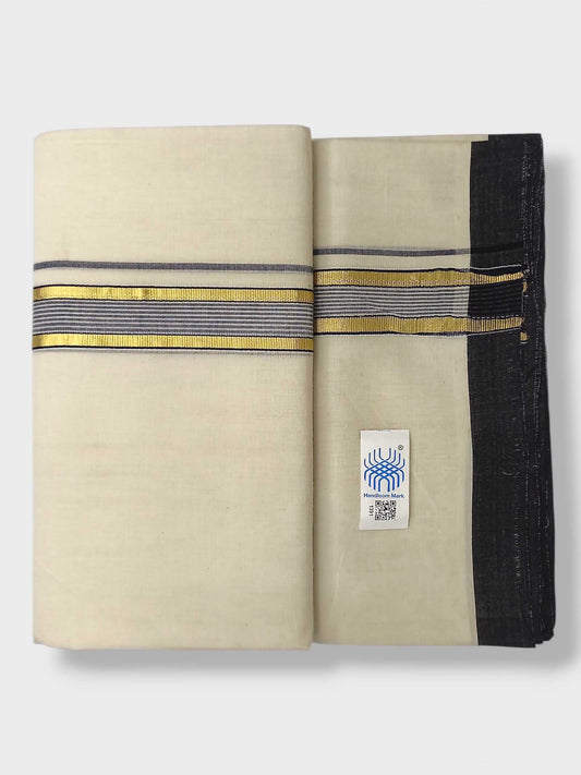 Kerala Balaramapuram Pure Cotton Handloom Mundu/Dhoti