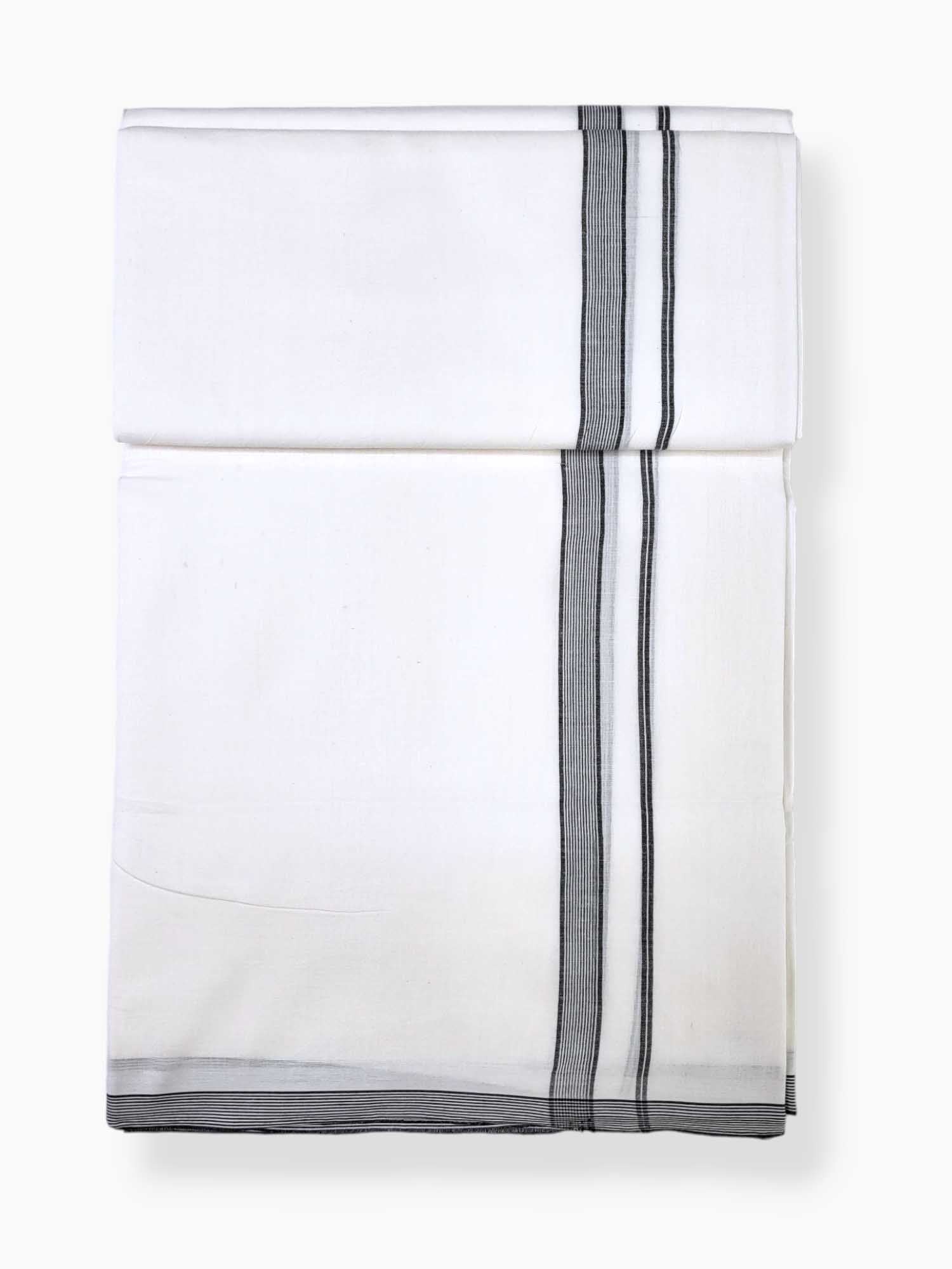 Cotton White Dhoti/Mundu for Men