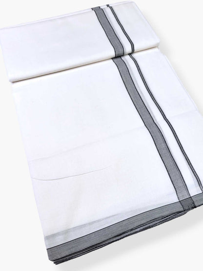 Cotton White Dhoti/Mundu for Men