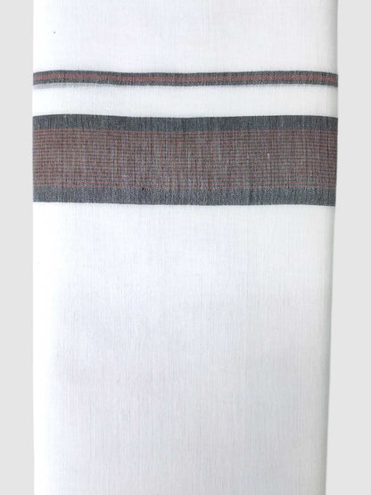 Pure White Cotton Men's Double Dhoti