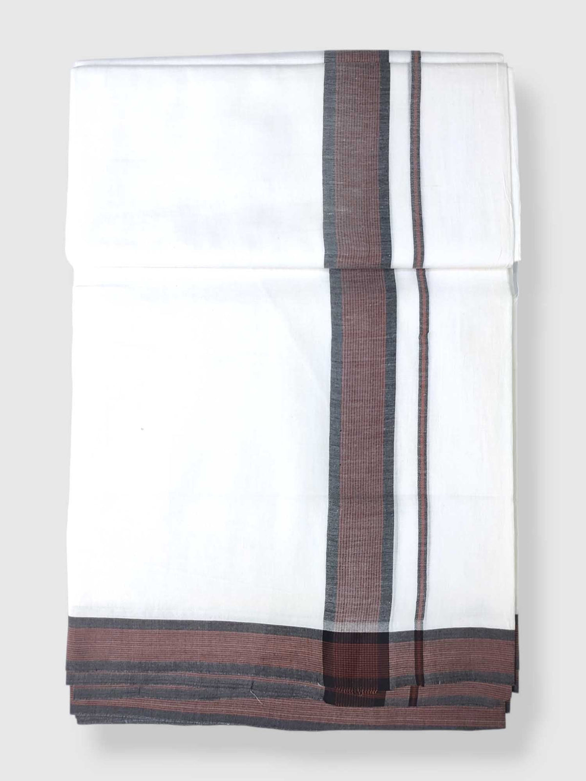 Pure White Cotton Men's Double Dhoti