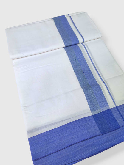 Pure White Cotton Men's Double Dhoti