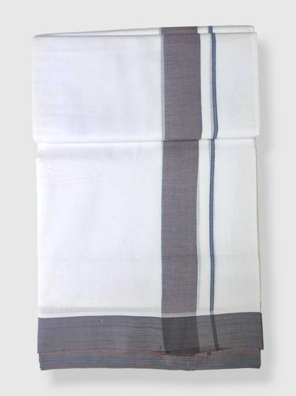 Pure White Cotton Men's Double Dhoti