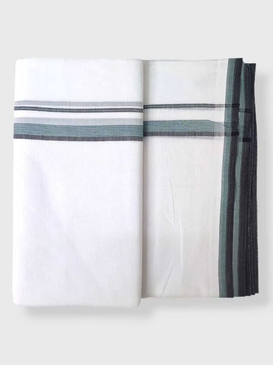 Pure White Cotton Men's Double Dhoti