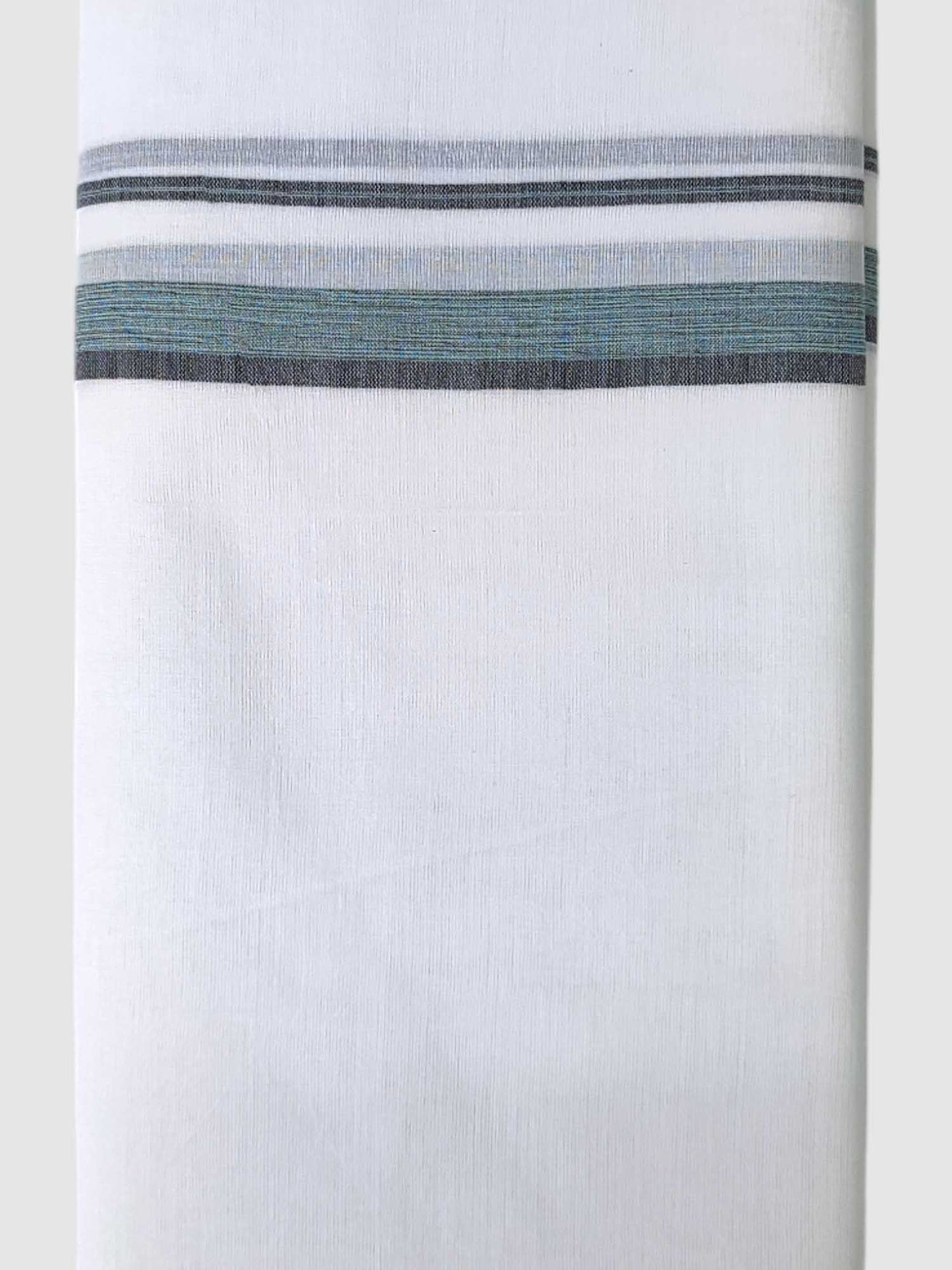 Pure White Cotton Men's Double Dhoti