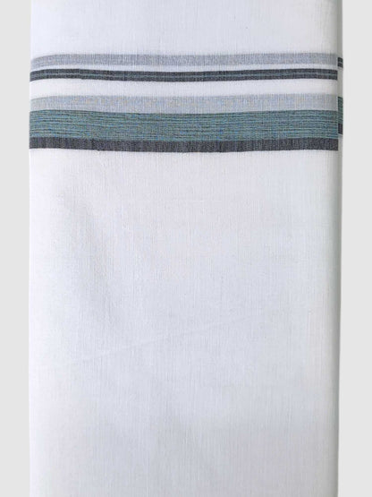 Pure White Cotton Men's Double Dhoti