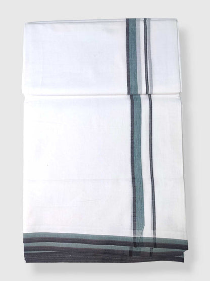 Pure White Cotton Men's Double Dhoti