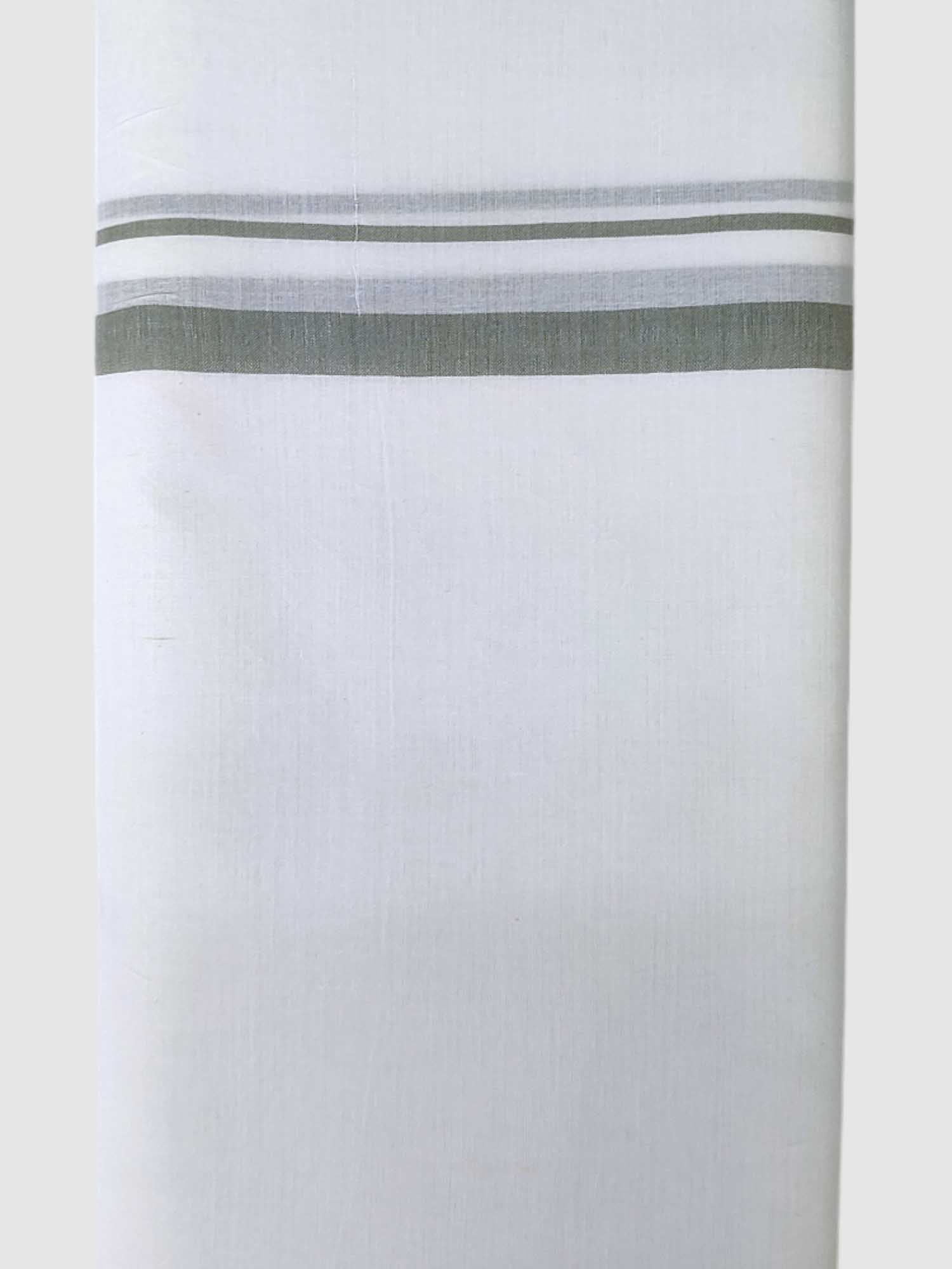 Pure White Cotton Men's Double Dhoti