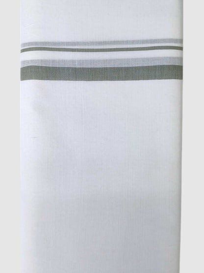 Pure White Cotton Men's Double Dhoti