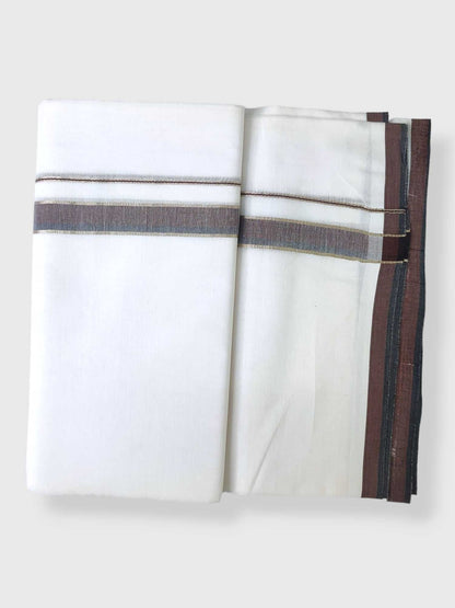 Pure White Cotton Men's Double Dhoti