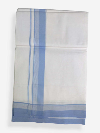 Pure White Cotton Men's Double Dhoti