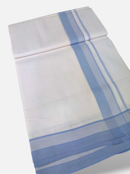 Pure White Cotton Men's Double Dhoti