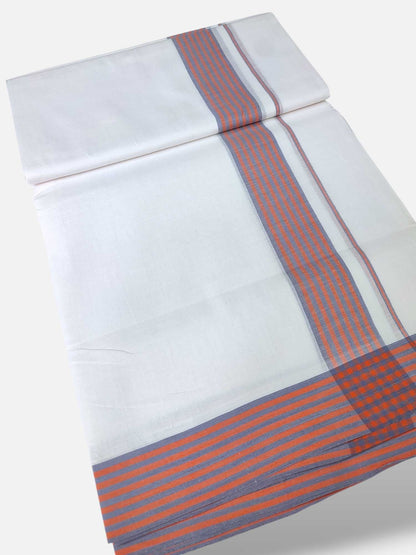 Pure White Cotton Men's Double Dhoti